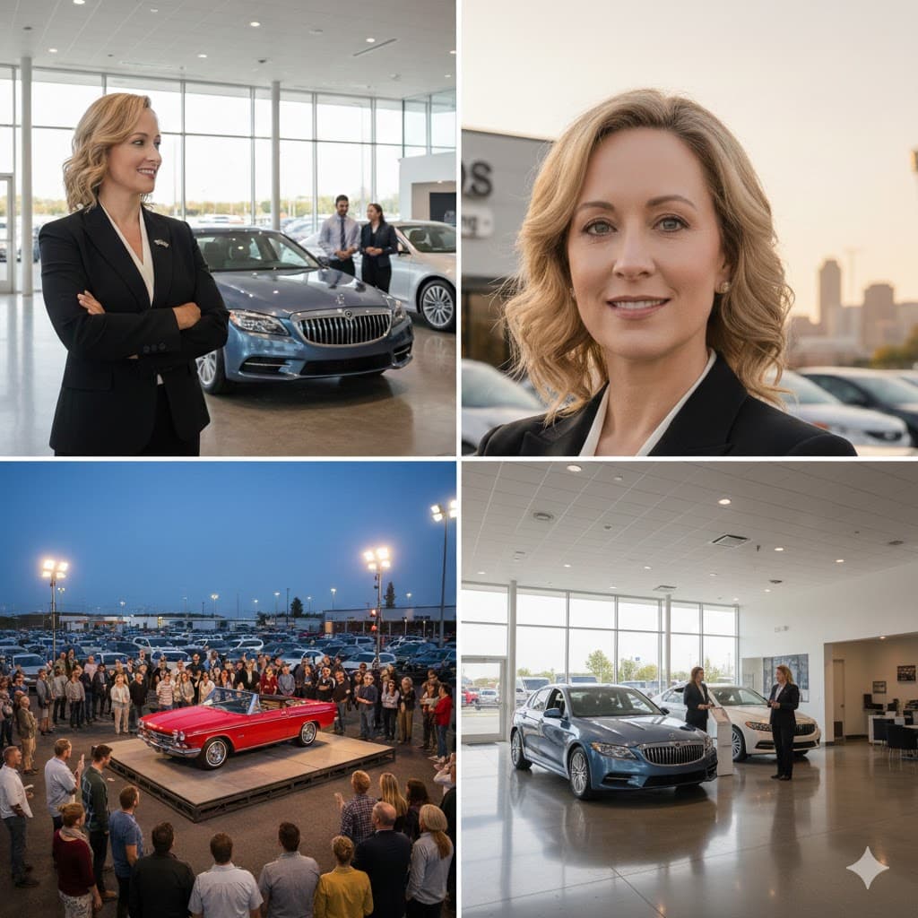 On the showroom floor with clients